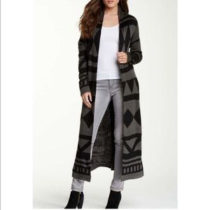 Cecico Aztec Duster Open Cardigan Sweater